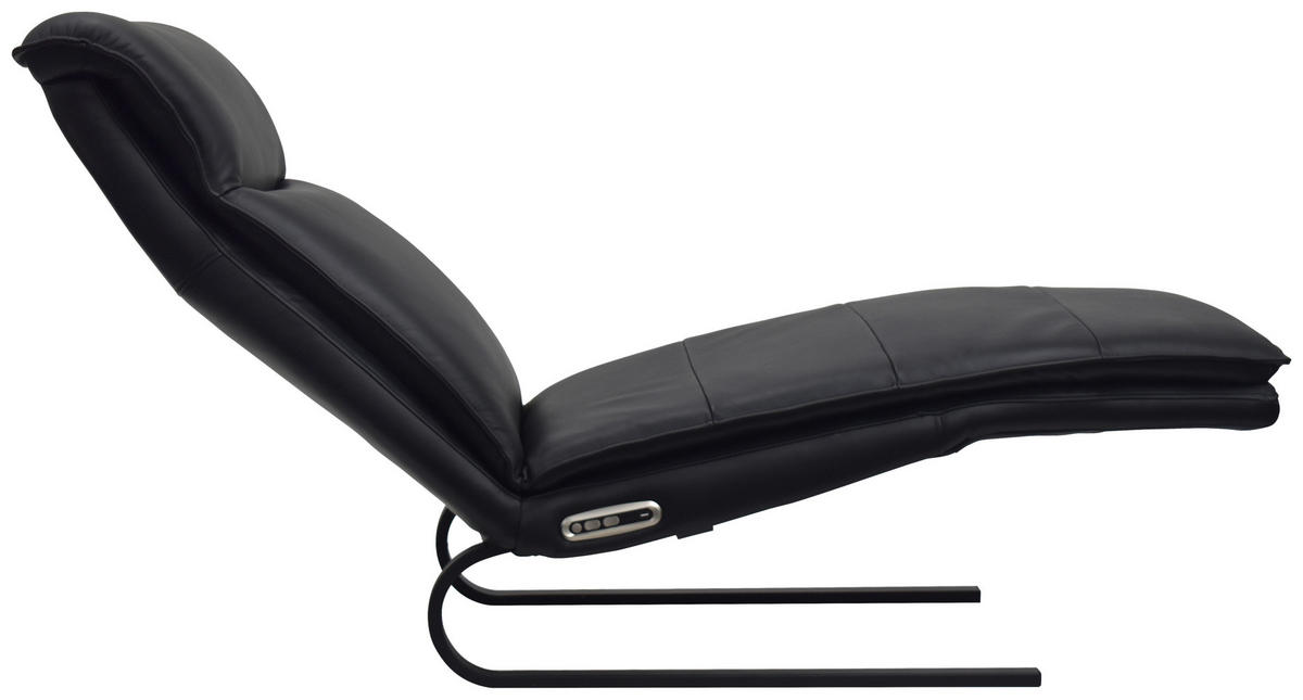 RELAXLIEGE Kombination Echtleder/Lederlook Lederlook Schwarz  - Schwarz, Design, Leder/Textil (69/108-86/134-178cm) - Lomoco