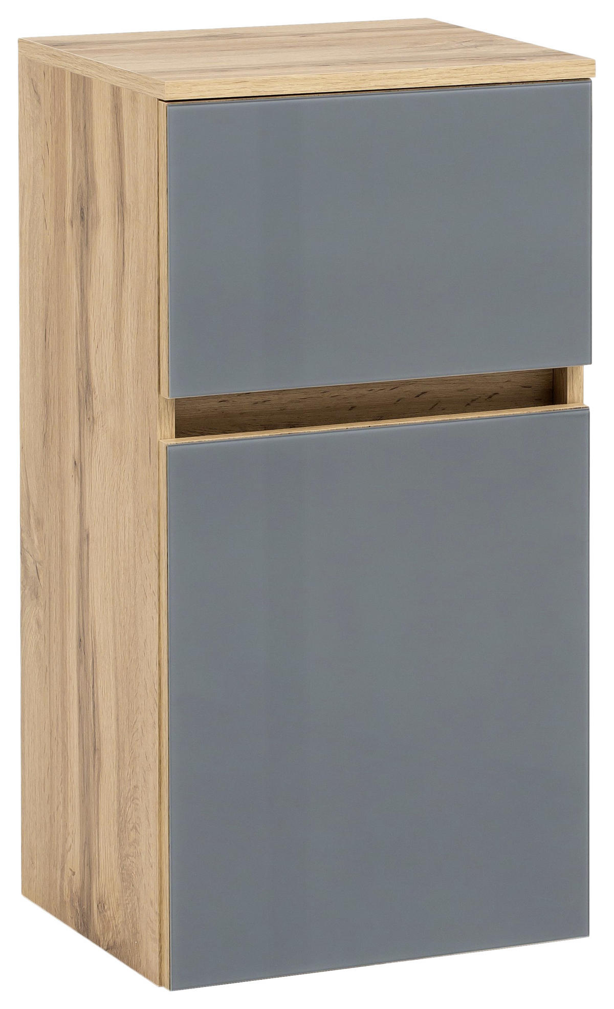 BADEZIMMER  in 160 cm  - Eichefarben/Grau, Konventionell, Glas/Holzwerkstoff (160cm) - Held
