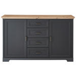SIDEBOARD  in 165/102/41 cm  - Schwarz/Graphitfarben, Design, Holzwerkstoff/Metall (165/102/41cm) - Landscape