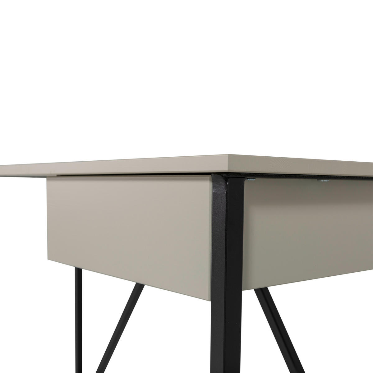 SCHREIBTISCH 126/53/75 cm  in Grau  - Schwarz/Grau, MODERN, Holz/Metall (126/53/75cm) - Livetastic