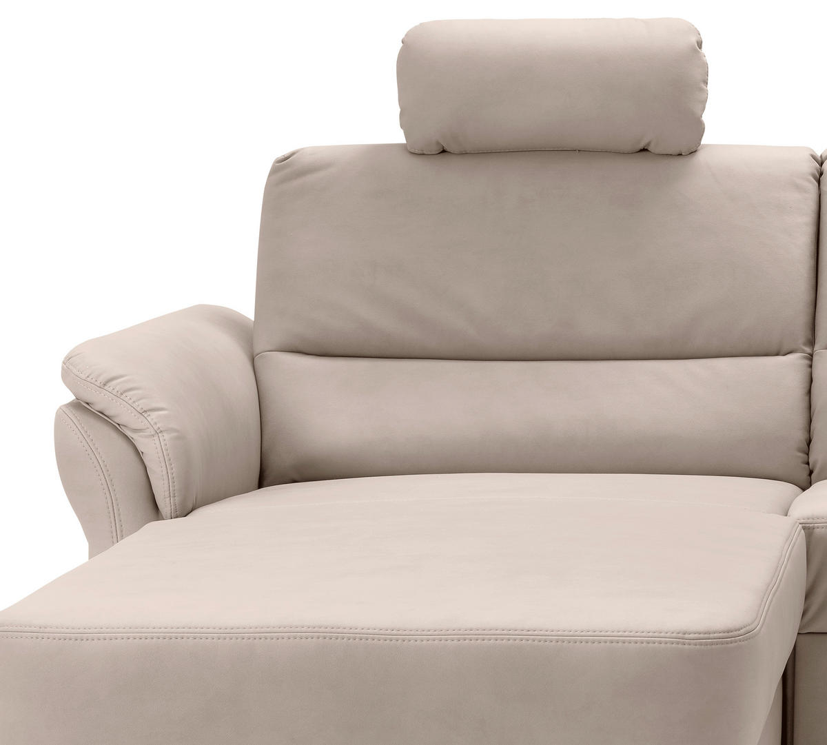 ECKSOFA in Lederlook Beige  - Beige/Schwarz, Modern, Holz/Textil (176/279cm) - Livetastic