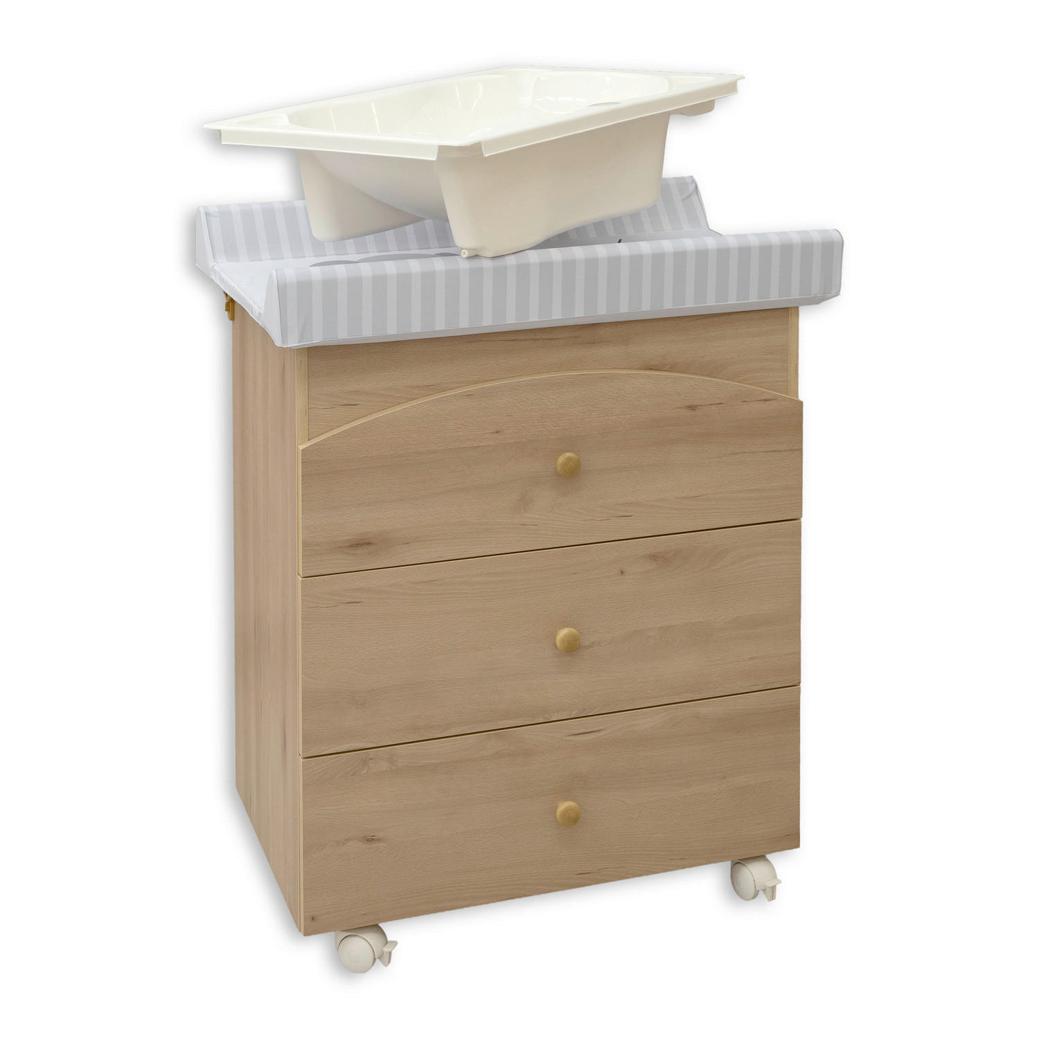 STOL ZA PREVIJANJE  MALAGA 2  - boje bukve, Basics, drvo (47/76/97cm)