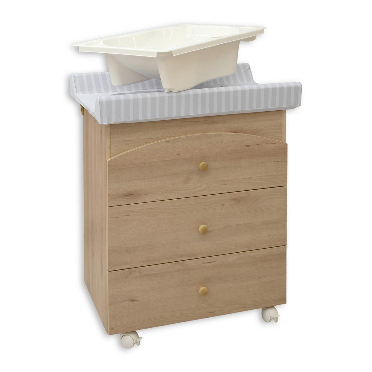 STOL ZA PREVIJANJE  MALAGA 2  - boje bukve, Basics, drvo (47/76/97cm)