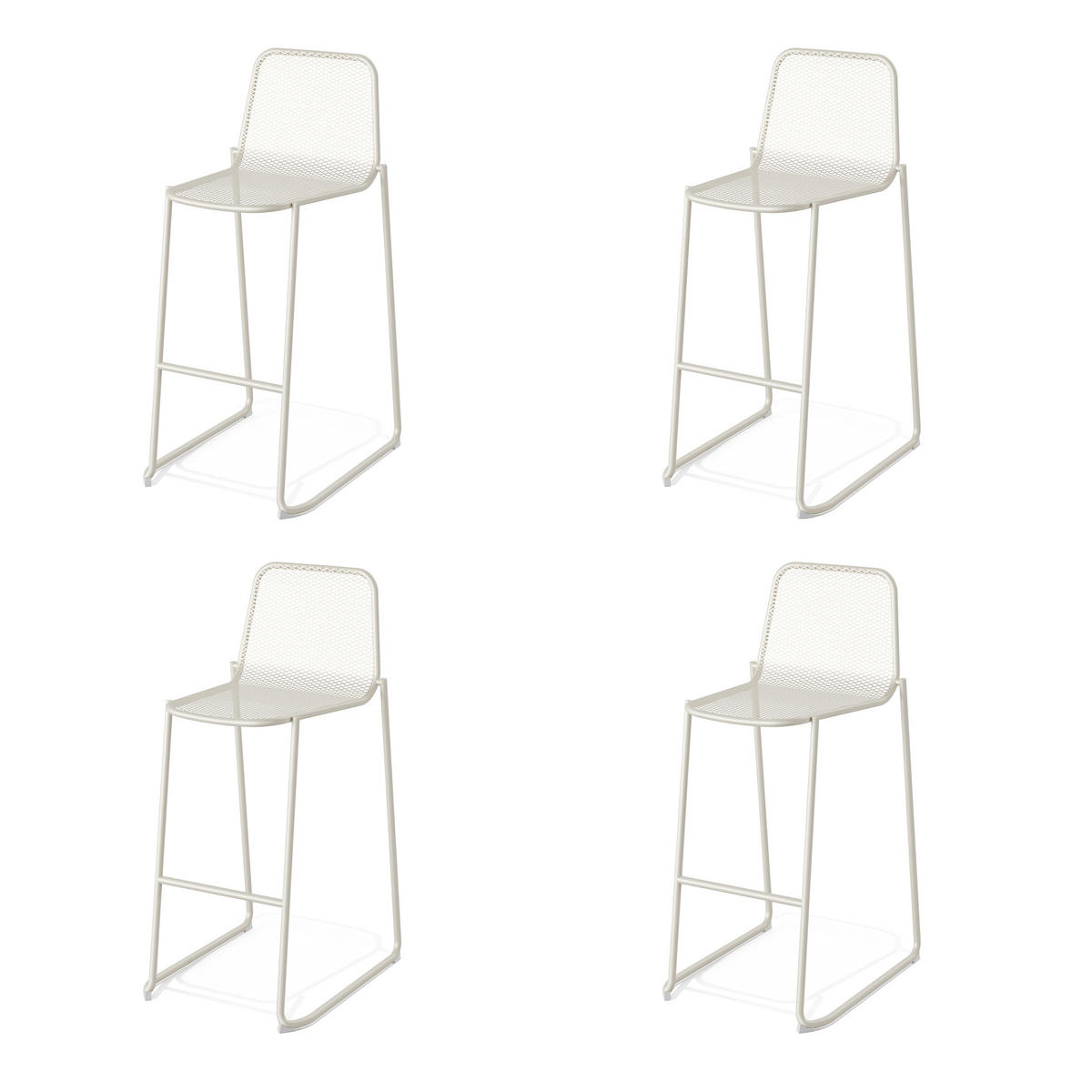 BARHOCKER-SET Beige Stahl  - Beige, LIFESTYLE, Metall (52/105/52cm)