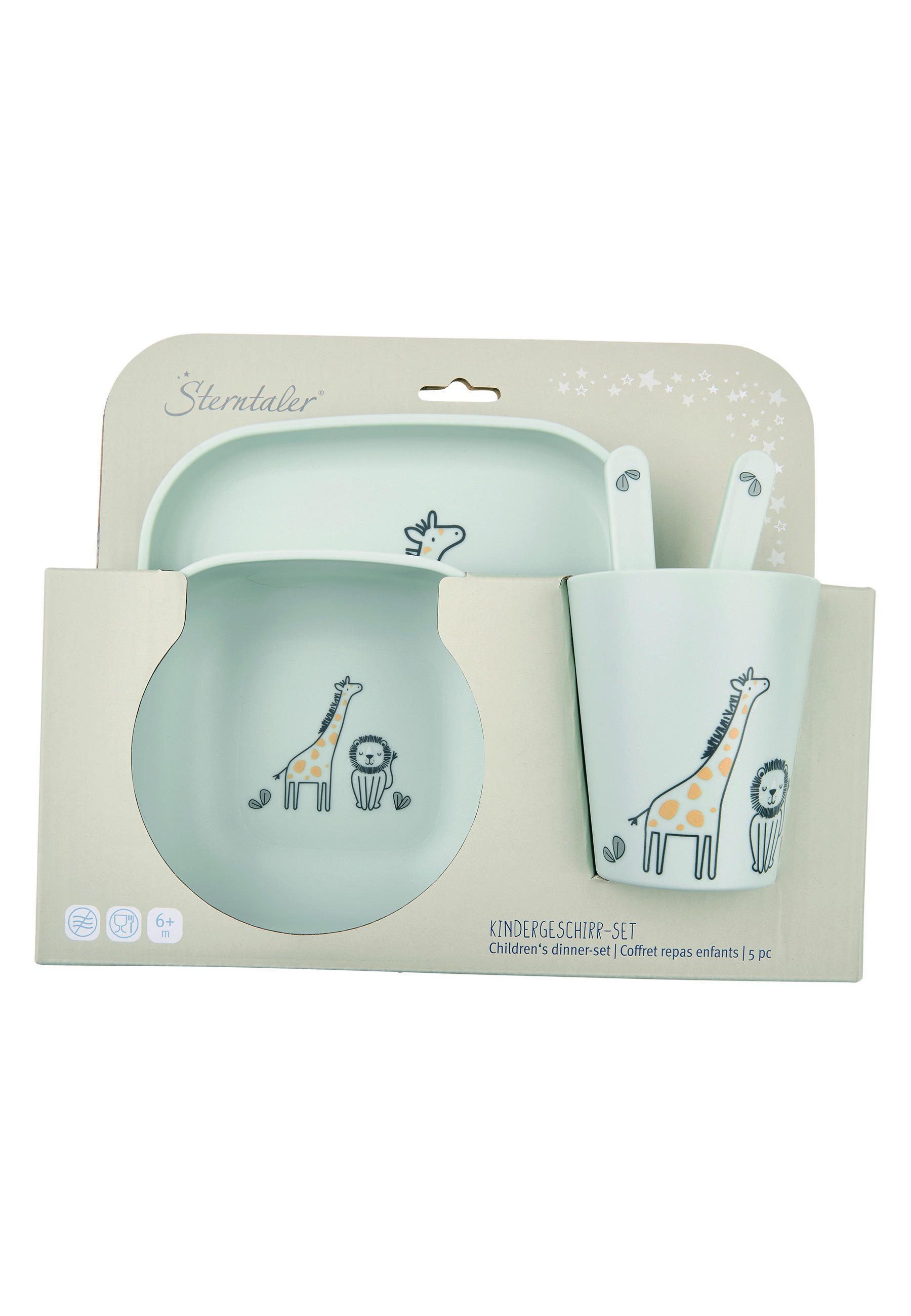 KINDERGESCHIRRSET Safari 5-teilig  - Multicolor, Basics, Kunststoff (23,5/25/10cm) - Sterntaler