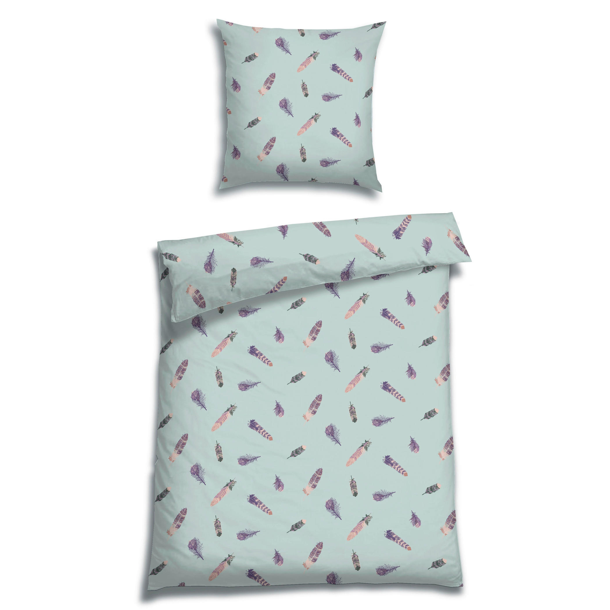 BETTWÄSCHE 2-teilig Renforcé 135/200 cm  - Türkis, Design, Textil (135/200cm) - Florella
