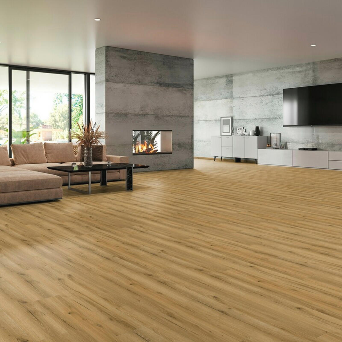 VINYLBODEN Robusto Pro+ Eiche Kalahari 100056401  per  m² - Eichefarben, Design, Kunststoff (121,9/22,9/0,25cm) - Tilo