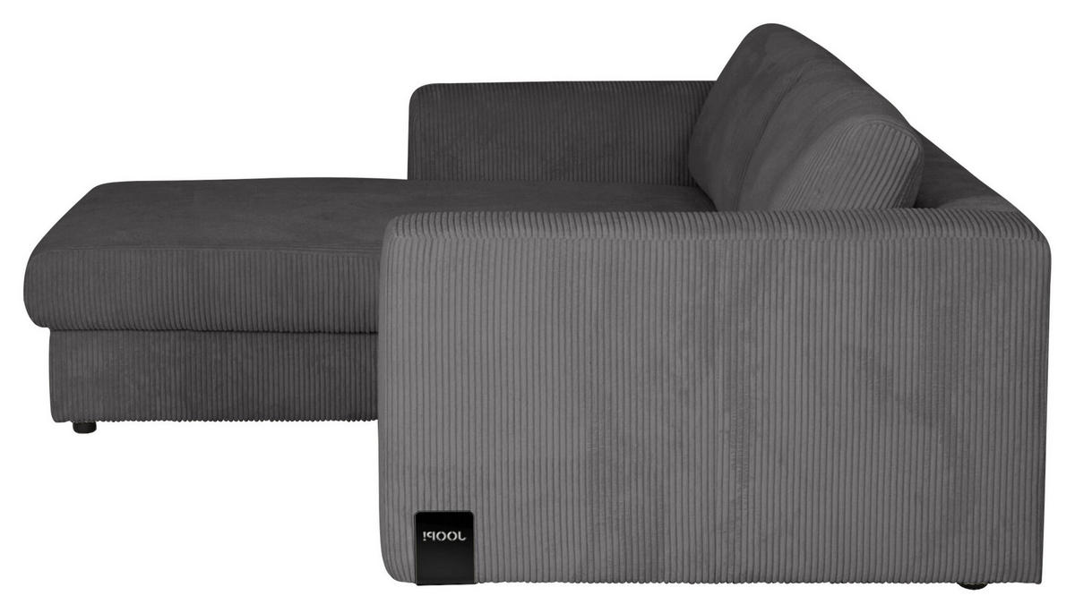 ECKSOFA JOOP Anthrazit Cord Rücken echt  - Anthrazit/Schwarz, KONVENTIONELL, Kunststoff/Textil (192/269cm) - Joop!