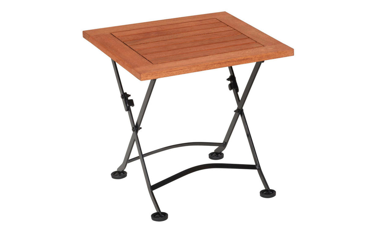 GARTENLIEGE 65/89/137 cm Eukalyptusholz  - Schwarz/Naturfarben, KONVENTIONELL, Holz/Metall (65/89/137cm) - Gardenson