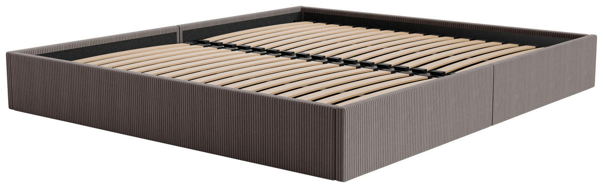 POLSTERBETT 240/200 cm,  in Anthrazit, Lattenrost, Bettkasten,  - Anthrazit/Schwarz, Design, Holz/Textil (240/200cm) - Boxxx