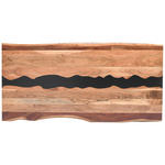 TISCHPLATTE Akazie massiv Schwarz, Akaziefarben  - Schwarz/Akaziefarben, Design, Naturmaterialien/Holz (180/90/5,5cm) - Landscape