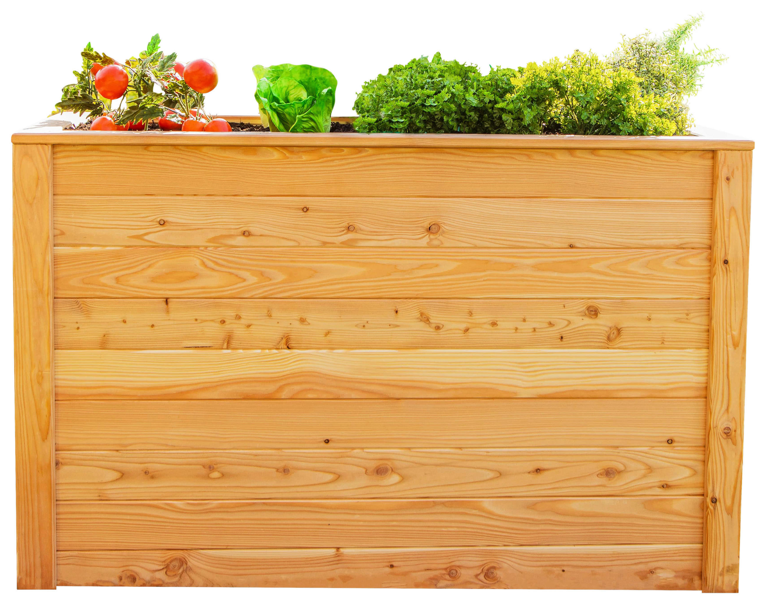 HOCHBEET 65/84/130 cm  - Lärchefarben, Basics, Holz (65/84/130cm)