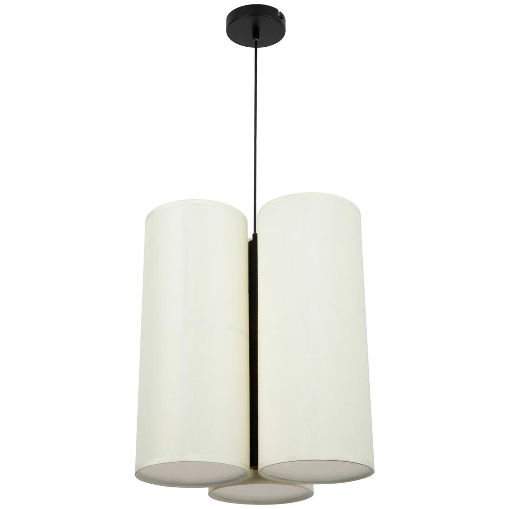 Thumbnail - Collet's Monde Hängeleuchte, Weiß, Metall, Kunststoff, Textil, zylindrisch,zylindrisch, 120 cm, RoHS, CE, Textilschirm, ...