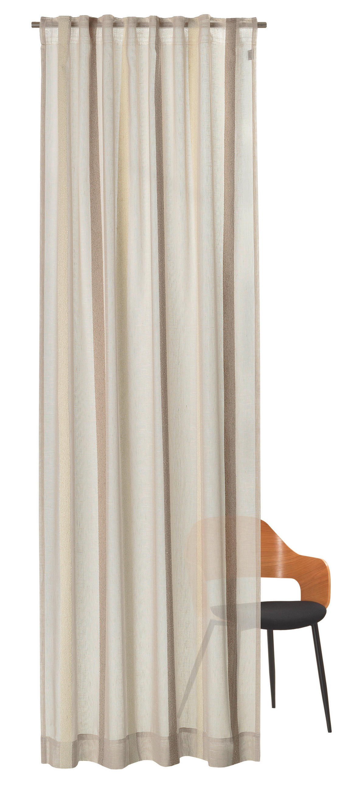 FERTIGVORHANG  halbtransparent  130/250 cm   - Sandfarben, Basics, Textil (130/250cm) - Schöner Wohnen