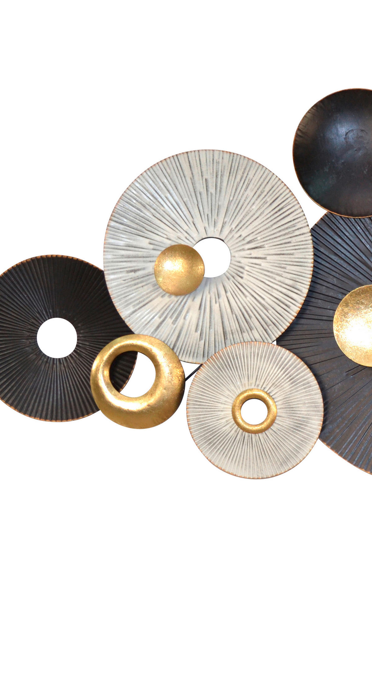 WANDDEKO Metall  - Creme/Schwarz, Design, Metall (7,6/140/67cm) - MID.YOU