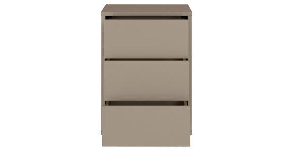 NACHTSCHRANK 50/69/42 cm  - Taupe/Silberfarben, Trend, Holzwerkstoff/Kunststoff (50/69/42cm) - Carryhome