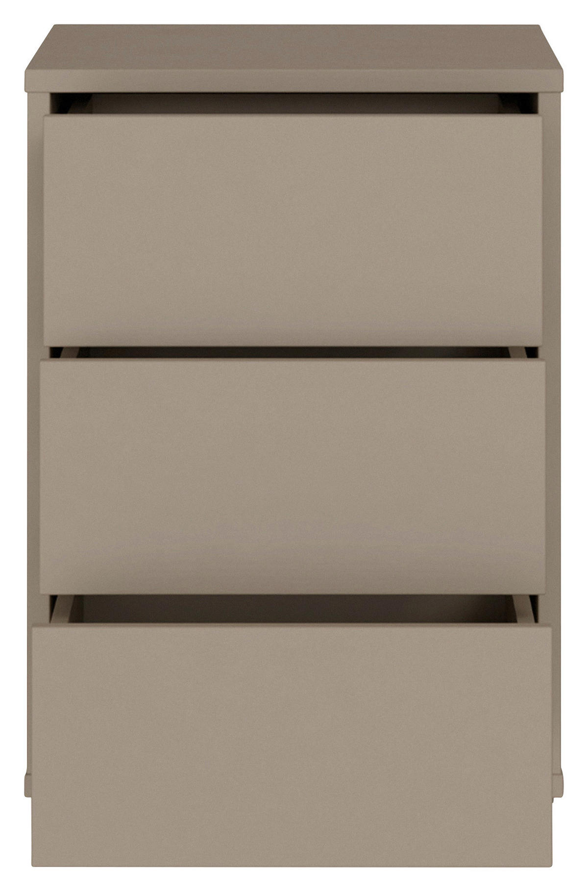 NACHTSCHRANK 50/69/42 cm  - Taupe/Silberfarben, Trend, Holzwerkstoff/Kunststoff (50/69/42cm) - Carryhome