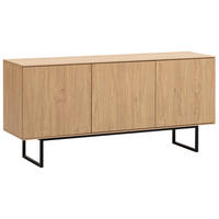 LOWBOARD  in 150/70/40 cm  - Eichefarben/Schwarz, Design, Holzwerkstoff/Metall (150/70/40cm) - Modante