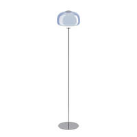 STEHLEUCHTE 22/160 cm  - Blau/Weiß, Design, Glas/Metall (22/160cm)