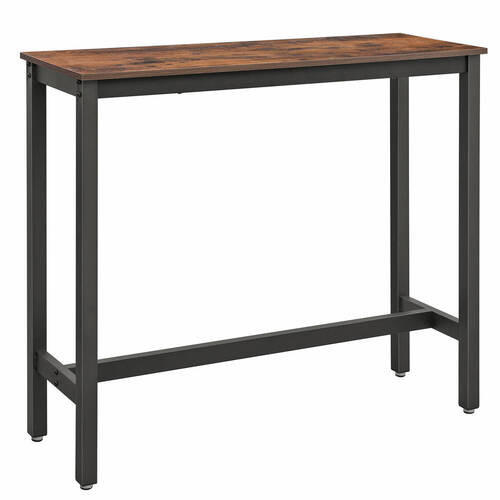 BARTISCH teilmassiv Braun, Schwarz  - Schwarz/Braun, Natur, Holzwerkstoff/Metall (120/40/100cm) - Boxxx
