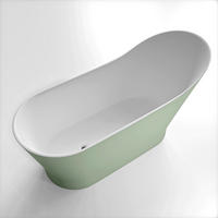 BADEWANNE freistehend   - Weiß/Grün, Basics, Stein (171,9/78,1/69,5cm) - Dieter Knoll