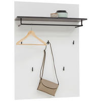 PANEL ZA ODLAGANJE KAPUTA  antracit, bela   pločasti materijal  - bela/antracit, Dizajnerski, pločasti materijal (80/115/26cm) - Voleo