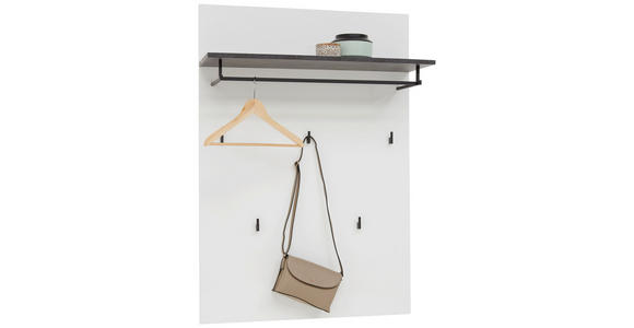 GARDEROBENPANEEL in 80/115/26 cm - Anthrazit/Weiß, Design, Holzwerkstoff (80/115/26cm) - Voleo