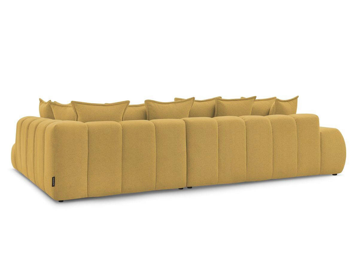 ECKSOFA Ottomane rechts  EVEREST Gelb Flachgewebe  - Gelb/Schwarz, MODERN, Kunststoff/Textil (352/210cm) - Livetastic