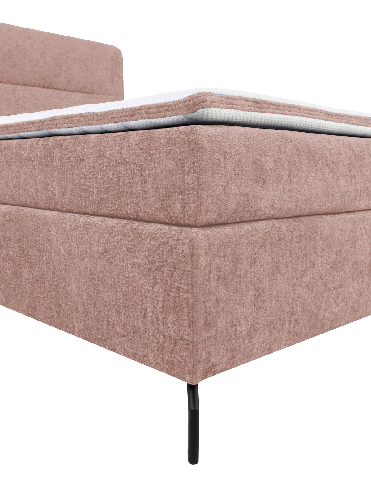 BOXSPRINGBETT 160/200 cm  in Rosa  - Schwarz/Rosa, Design, Textil/Metall (160/200cm) - Esposa