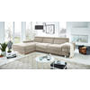 ECKSOFA in Webstoff Greige  - Greige/Silberfarben, Konventionell, Textil/Metall (260/82/182cm) - Trendmanufaktur