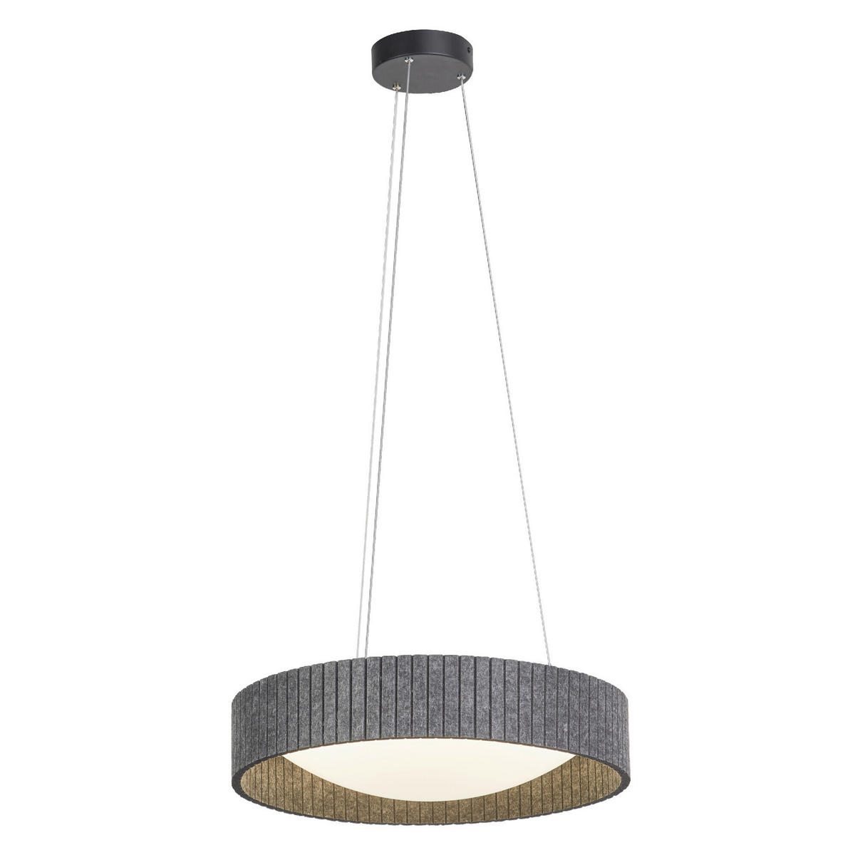 LED-PENDELLEUCHTE 50/150 cm  - Dunkelgrau, Design, Kunststoff/Textil (50/150cm) - Osram