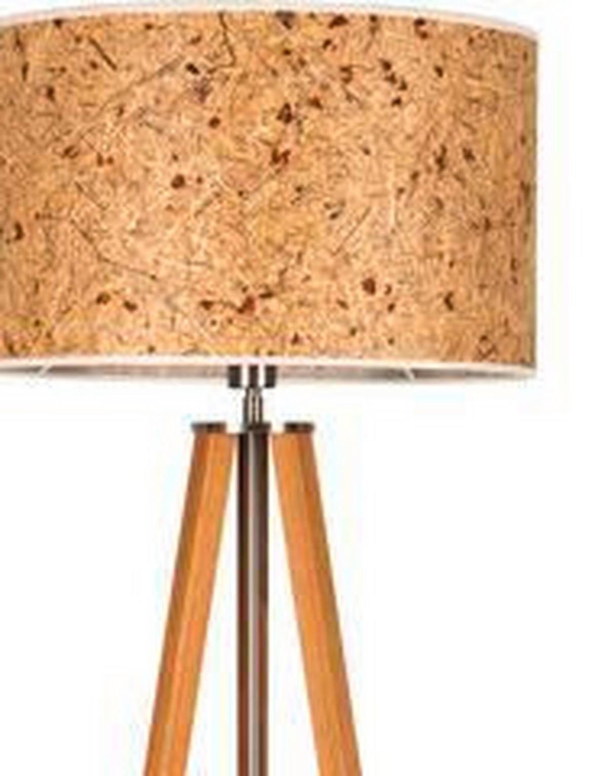 STEHLEUCHTE  50/150/50 cm   - Eichefarben/Rot, Basics, Naturmaterialien/Holz (50/150/50cm)