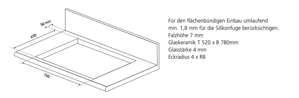 BACKOFENSET CLS910  - Schwarz, Basics, Glas/Metall (59,6/59,5/56,9cm) - Oranier
