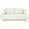 SCHLAFSOFA in Velours, Cord Creme  - Buchefarben/Creme, Konventionell, Holz/Textil (191/92/89cm) - MID.YOU