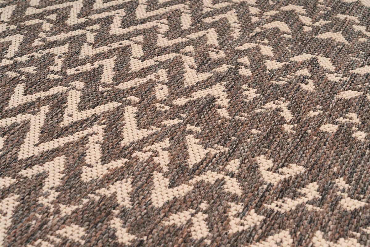 LÄUFER 80/150 cm Splash 600 Braun / Creme Braun, Creme  - Creme/Braun, KONVENTIONELL, Textil (80/150cm)