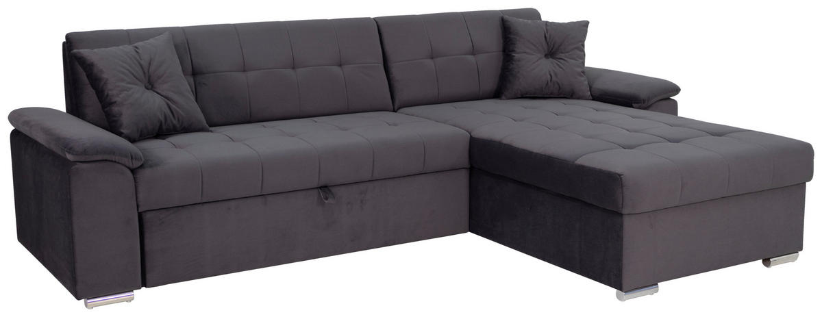 ECKSOFA Grau Zierkissen  - Grau, Trend, Textil (257/167cm) - Livetastic