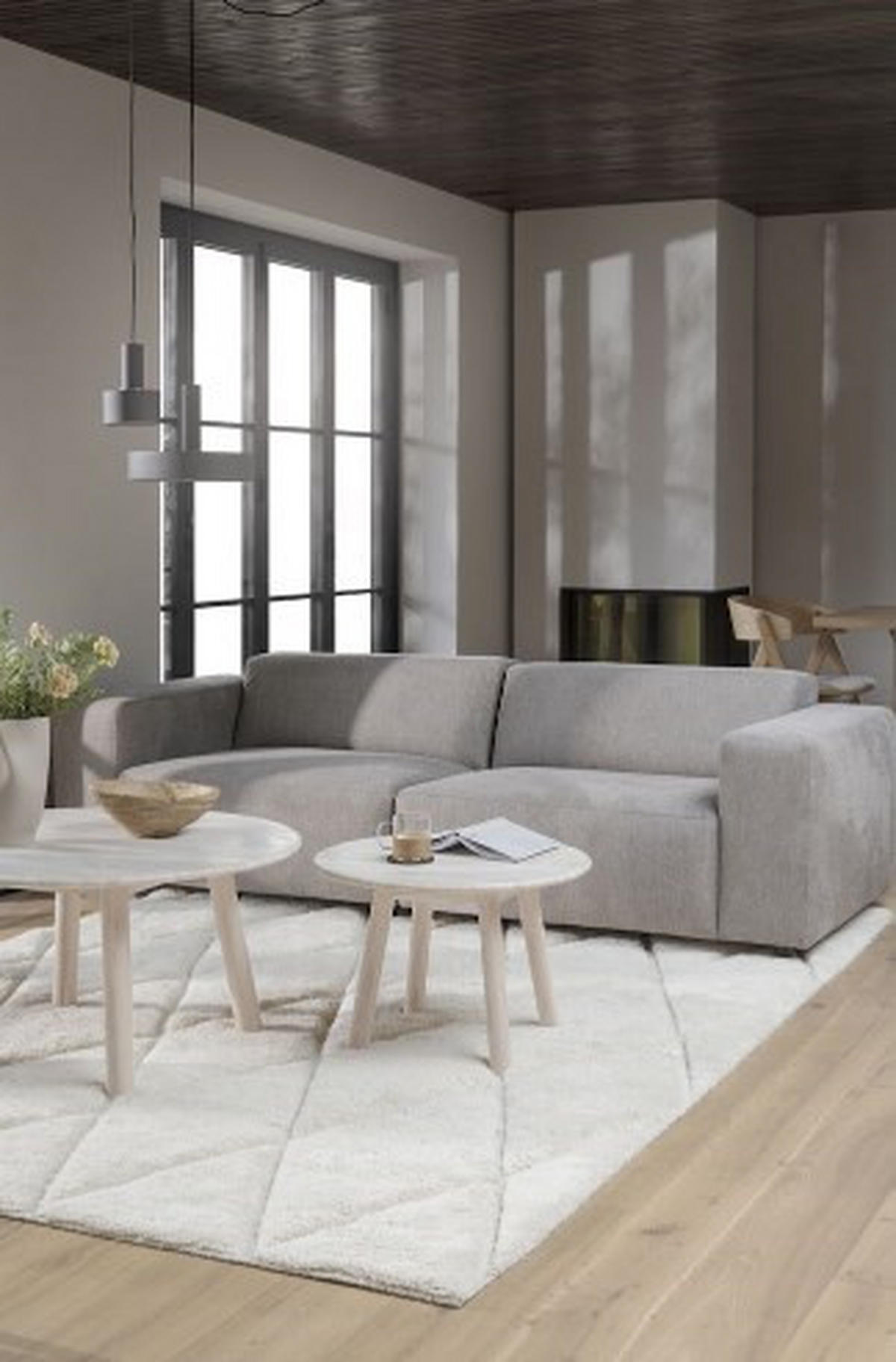 SOFFBORD i trä, sten 60/40 cm  - vit/ekfärgad, Klassisk, trä/sten (60/40cm) - Rowico