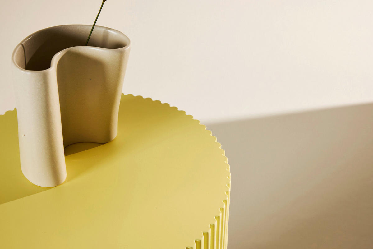 BEISTELLTISCH Pappel Hellgelb rund  - Hellgelb, MODERN, Holz (30,5/40cm) - Livetastic