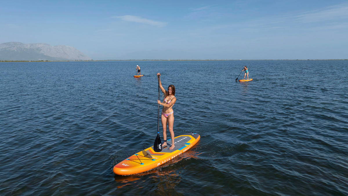 STAND-UP PADDLE BOARD AMGO -320PFS inkl. Motor  - Gelb, KONVENTIONELL, Kunststoff (320/81/15cm)