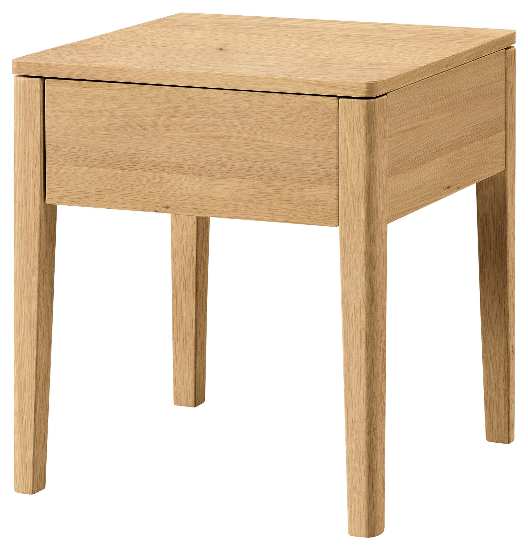 NACHTKÄSTCHEN in massiv Eiche Eichefarben  - Eichefarben, Design, Holz (43/48/43cm) - Hasena