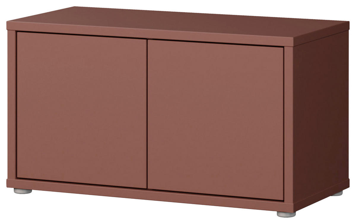 GARDEROBENBANK - Terracotta/Grau, MODERN, Kunststoff (74,5/41,5/34,9cm) - Carryhome