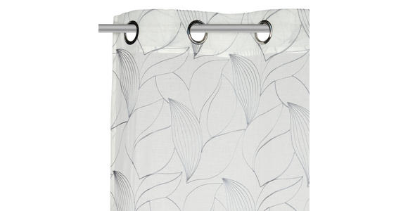 ÖSENVORHANG transparent  - Weiß/Grau, Design, Textil (135/245cm) - Esposa