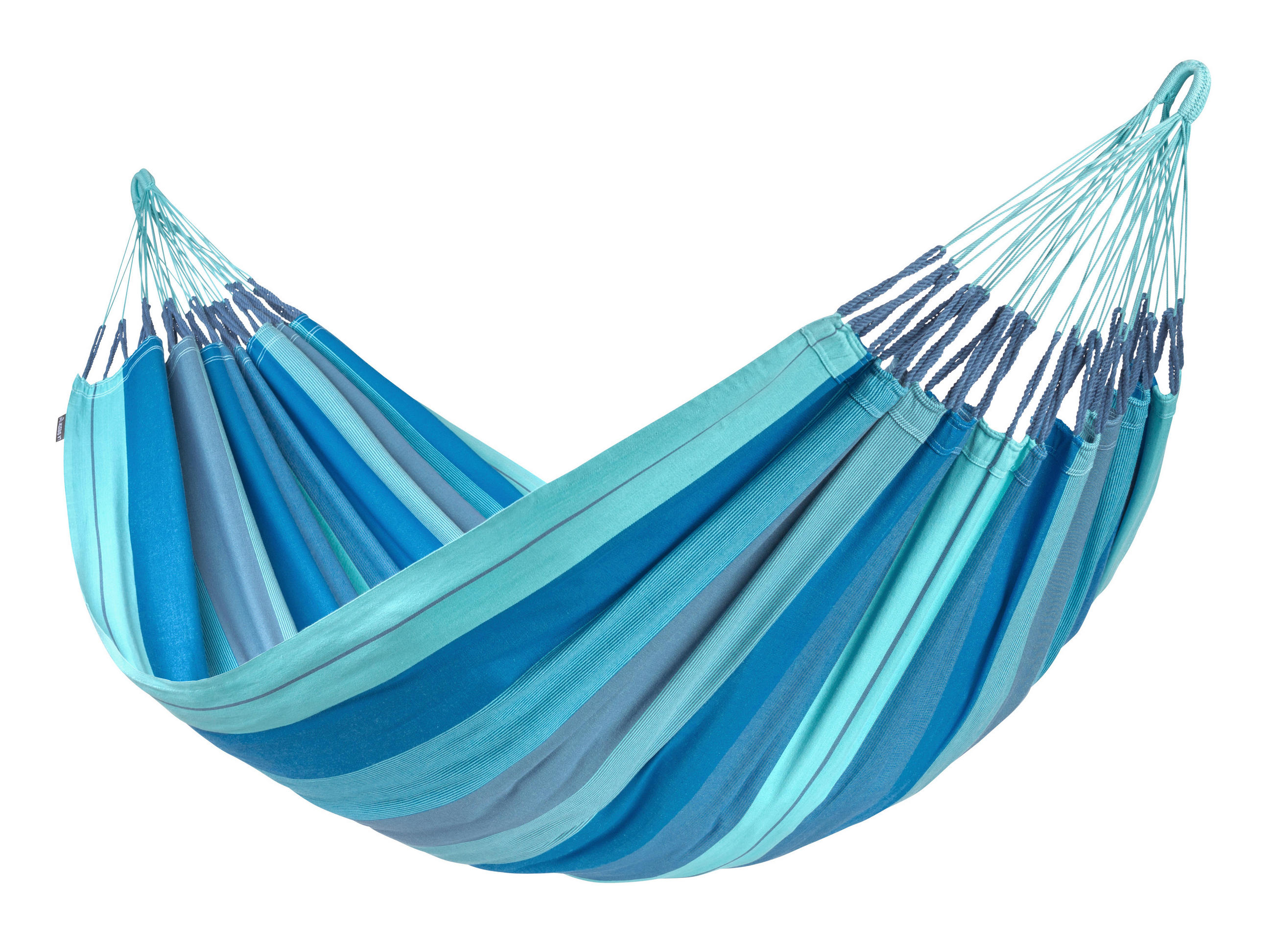 HÄNGEMATTE double org. cotton  - Blau/Dunkelblau, KONVENTIONELL, Textil (160/350cm) - La Siesta