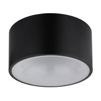 LED-DECKENLEUCHTE 15/7,5 cm   - Opal/Schwarz, Basics, Kunststoff/Metall (15/7,5cm)