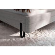 POLSTERBETT Beleuchtung 140/200 cm  in Creme  - Creme/Schwarz, MODERN, Textil/Metall (140/200cm) - Novel