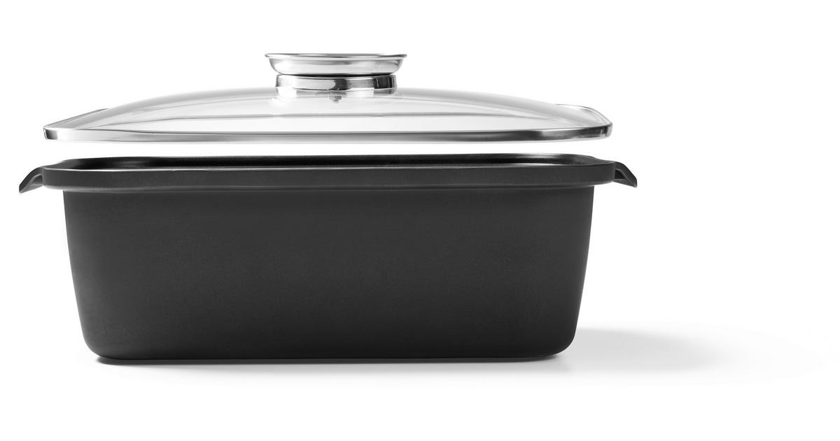 BRÄTER Perfect Cooking 40/26/12,2 cm - Klar/Edelstahlfarben, Basics, Glas/Metall (40/26/12,2cm) - Homeware Profession.