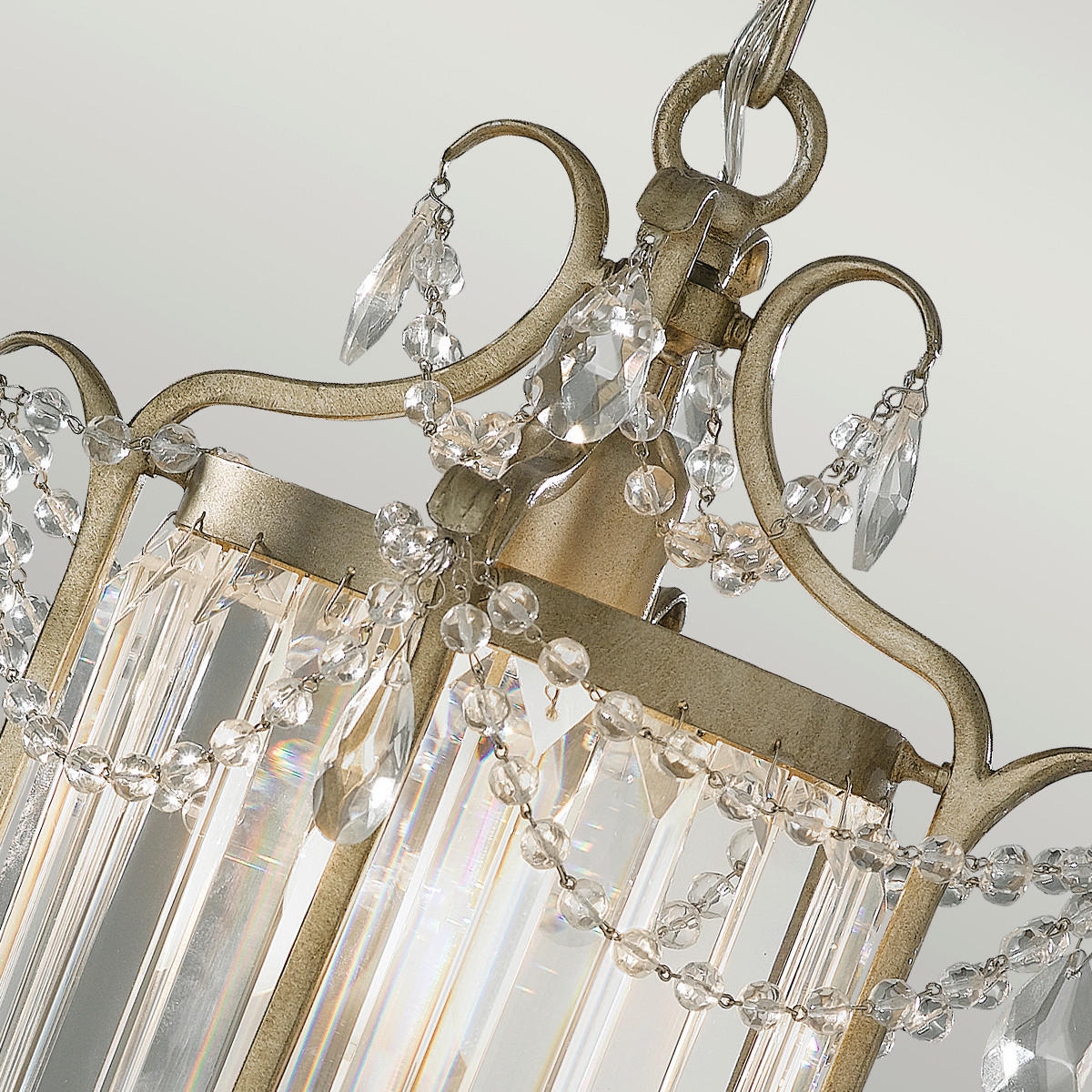 VISEČA SVETILKA  Elstead Gianna      26.7/42.5 cm      E14 - srebrne barve, Konvencionalno, kovina (26.7/42.5cm) - Elstead Lighting