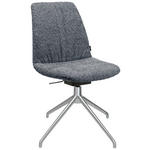 STUHL  in Aluminium Bouclé Metall, Textil  - Dunkelgrau/Alufarben, Design, Textil/Metall (46/81,5-84,5/55cm) - Johann Jakob
