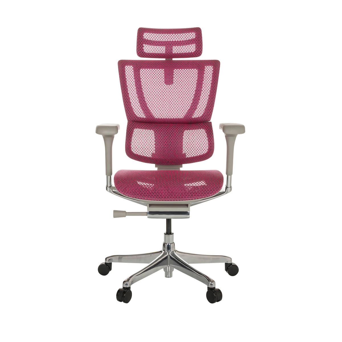 DREHSTUHL Netz Rosa  - Beige/Silberfarben, Basics, Kunststoff/Textil (69/116-138/66cm) - MID.YOU