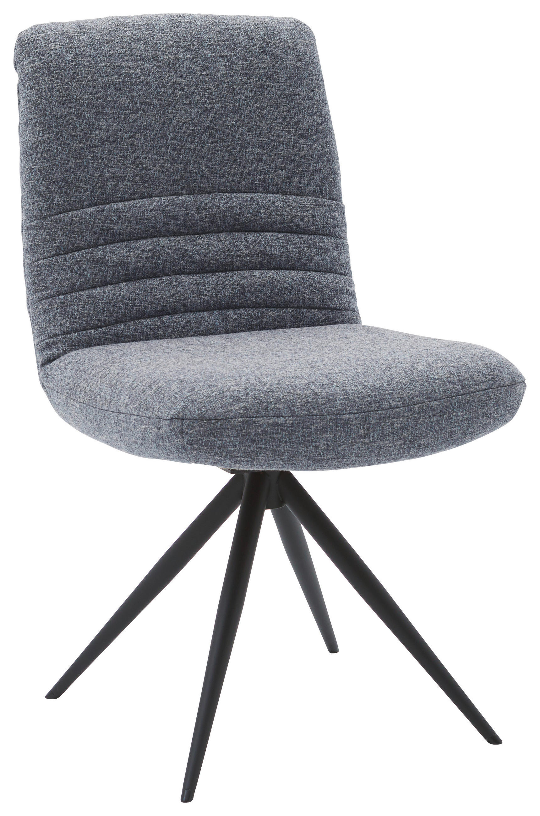 STUHL - Schwarz/Dunkelblau, Design, Textil/Metall (50/93/69cm) - Dieter Knoll